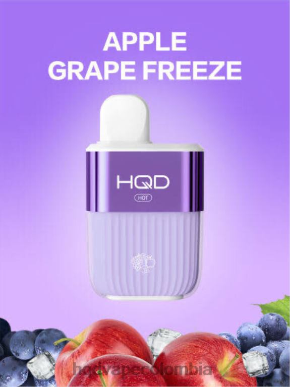 HQD Sabores - HQD HOT 5000 bocanadas congelación de manzana y uva 4284259