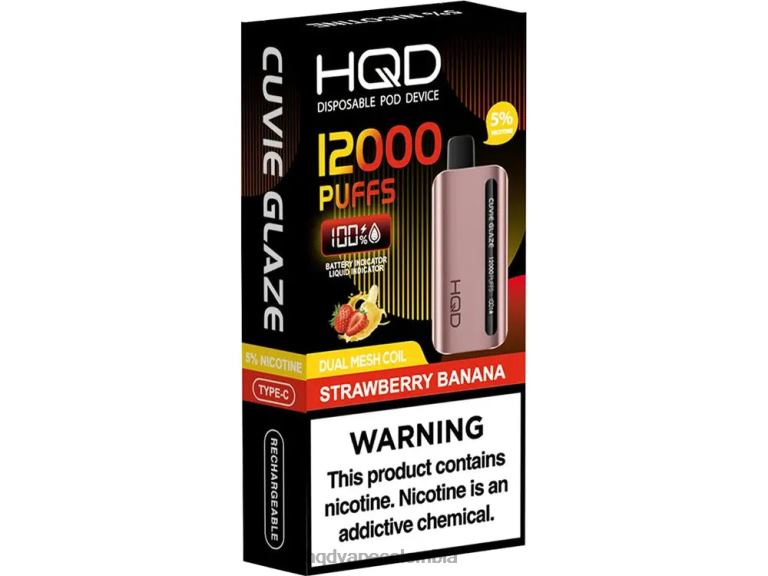 HQD Bogota - HQD CUVIE GLAZE vaporizador desechable 12000 Fresa plátano 42842254