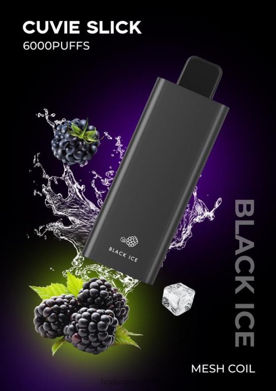 HQD Sabores - HQD CUVIE SLICK 6000 bocanadas hielo negro resbaladizo 4284239